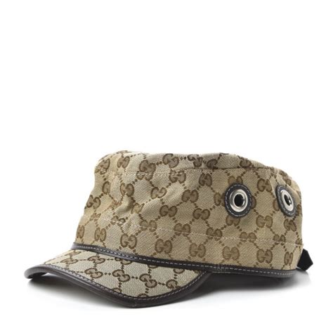 gucci monogram military hat